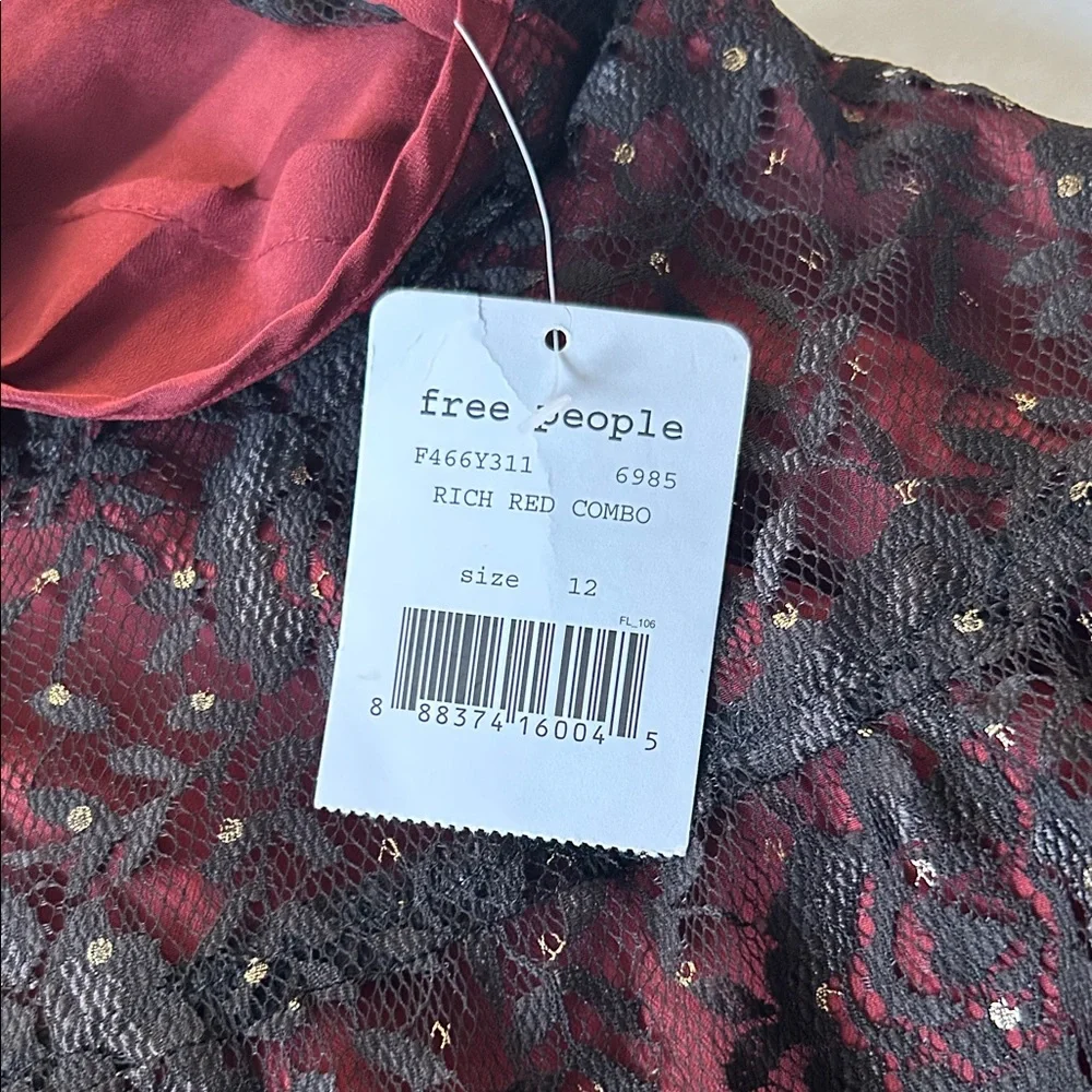Free People Women Formal Dress - Red and Black